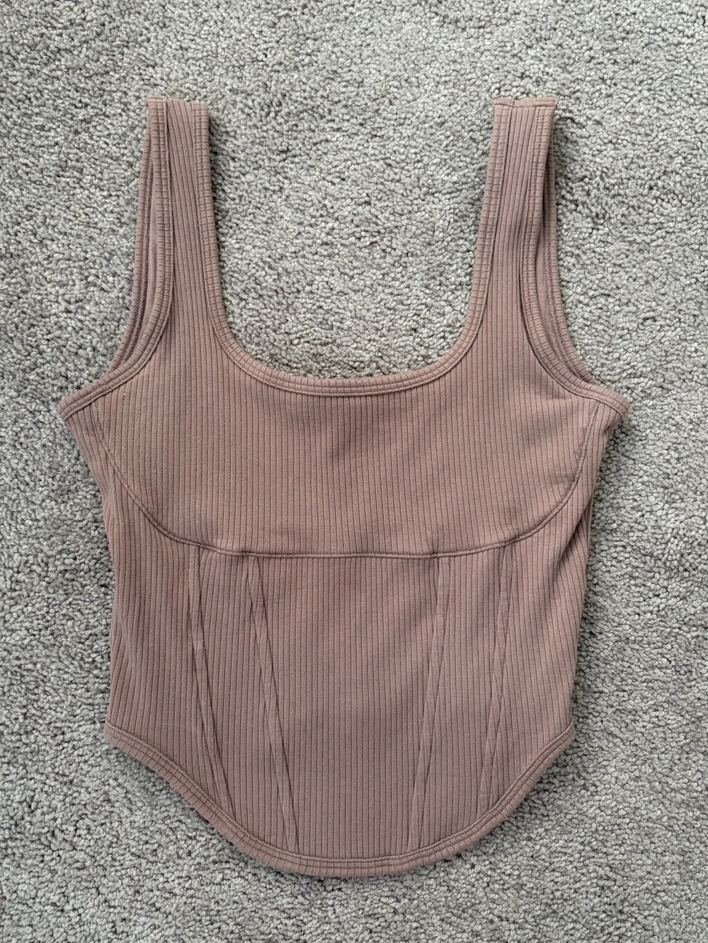 VS PINK Corset Tank Top in Mauve